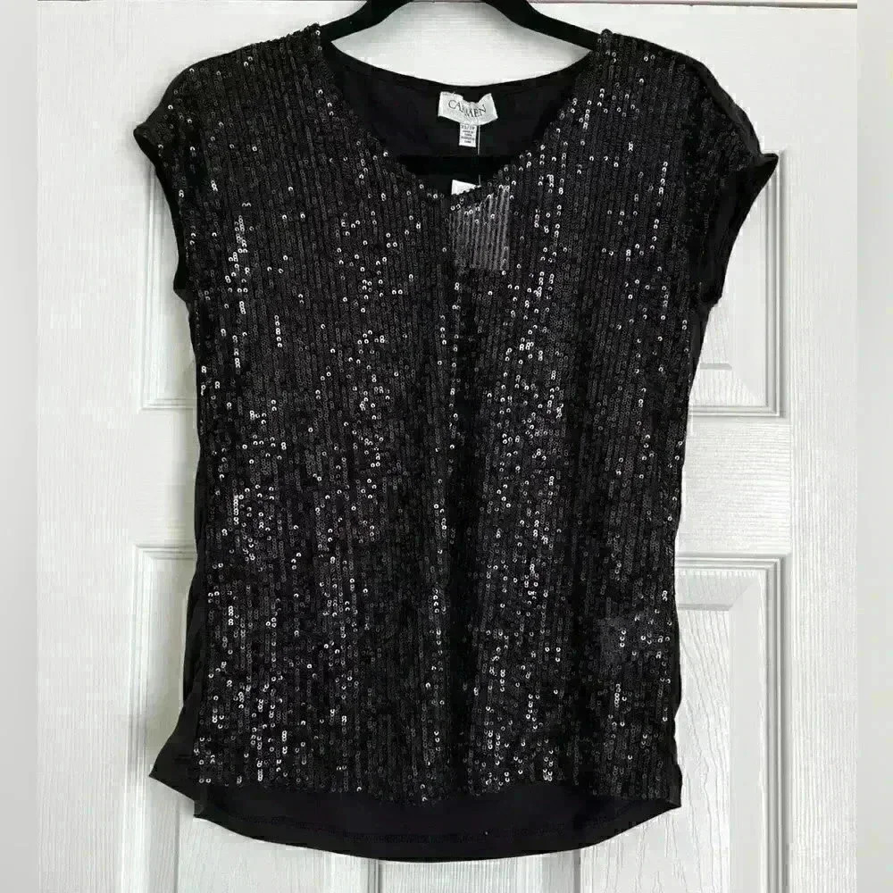Carmen Marc Valvo Sparkly Blouse